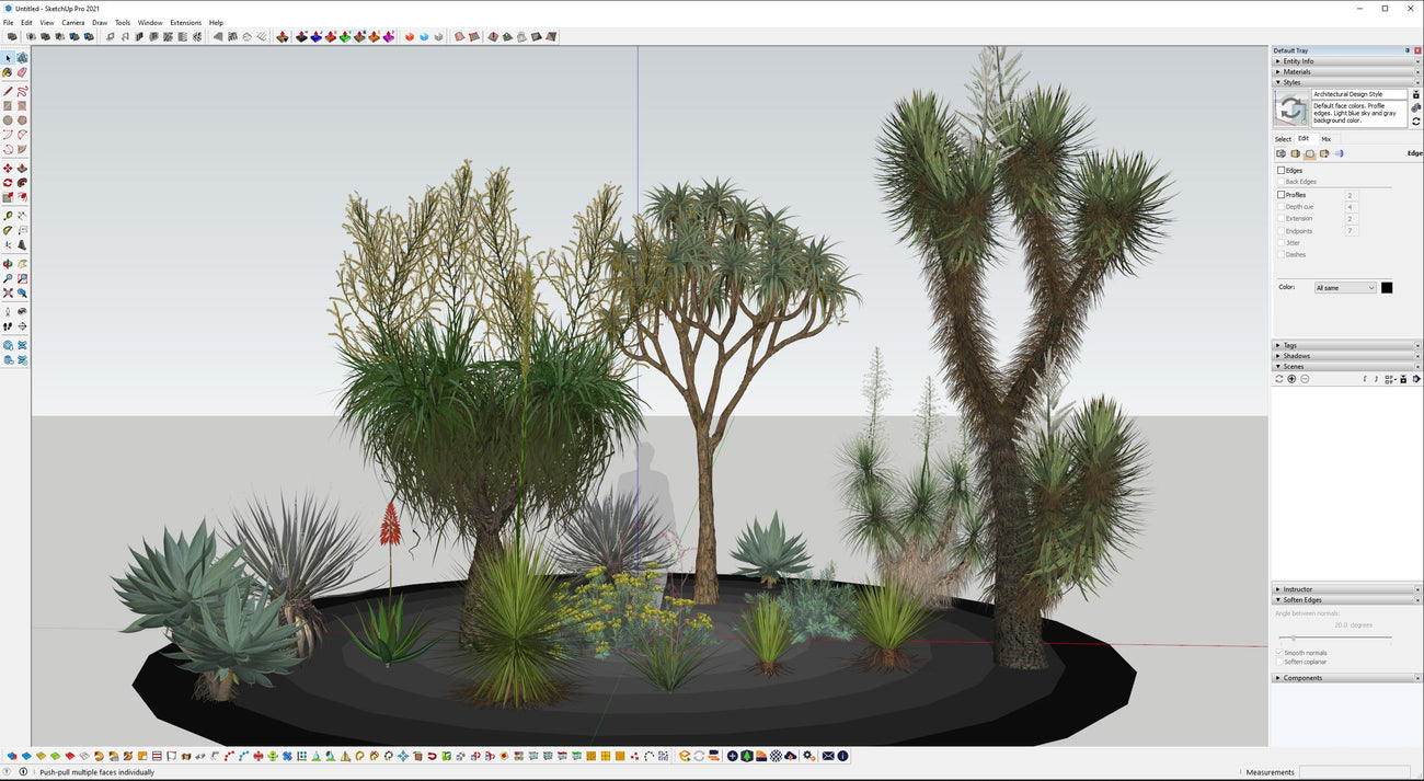 How our plant models look and work in SketchUp