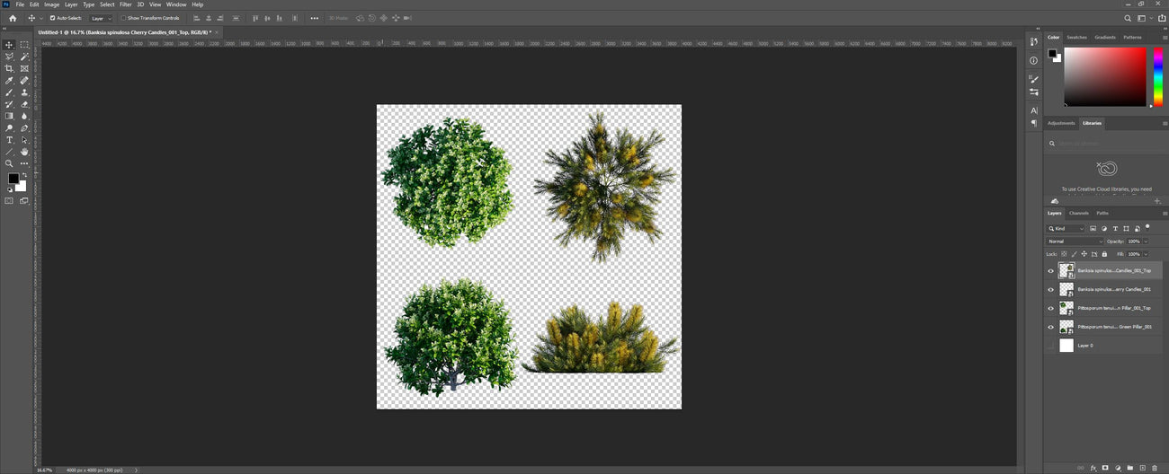 How our 2D PNG files look like in Photoshop