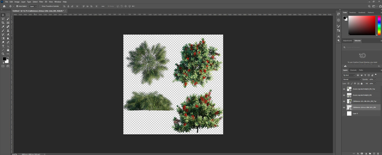 How our 2D PNG files look like in Photoshop