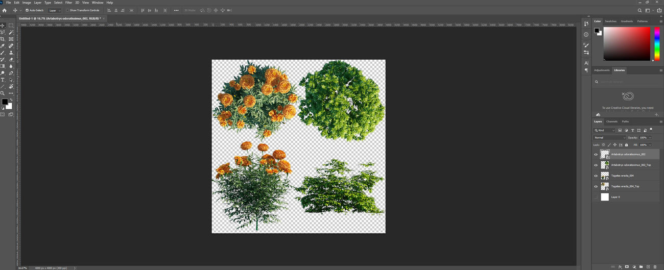 How our 2D PNG files look like in Photoshop