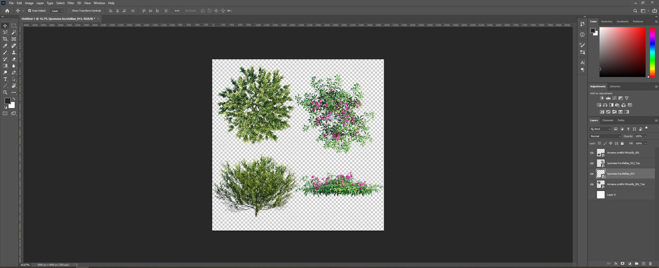 How our 2D PNG files look like in Photoshop