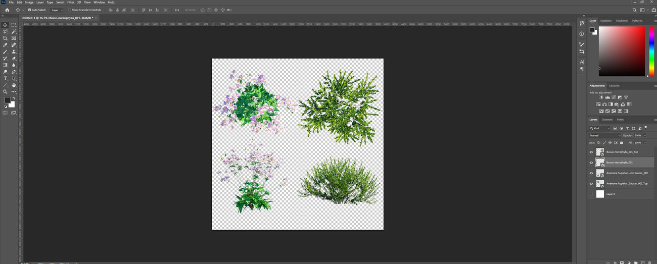 How our 2D PNG files look like in Photoshop