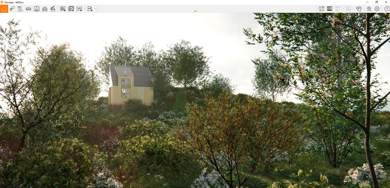 Rendered scene of our bundle using Enscape