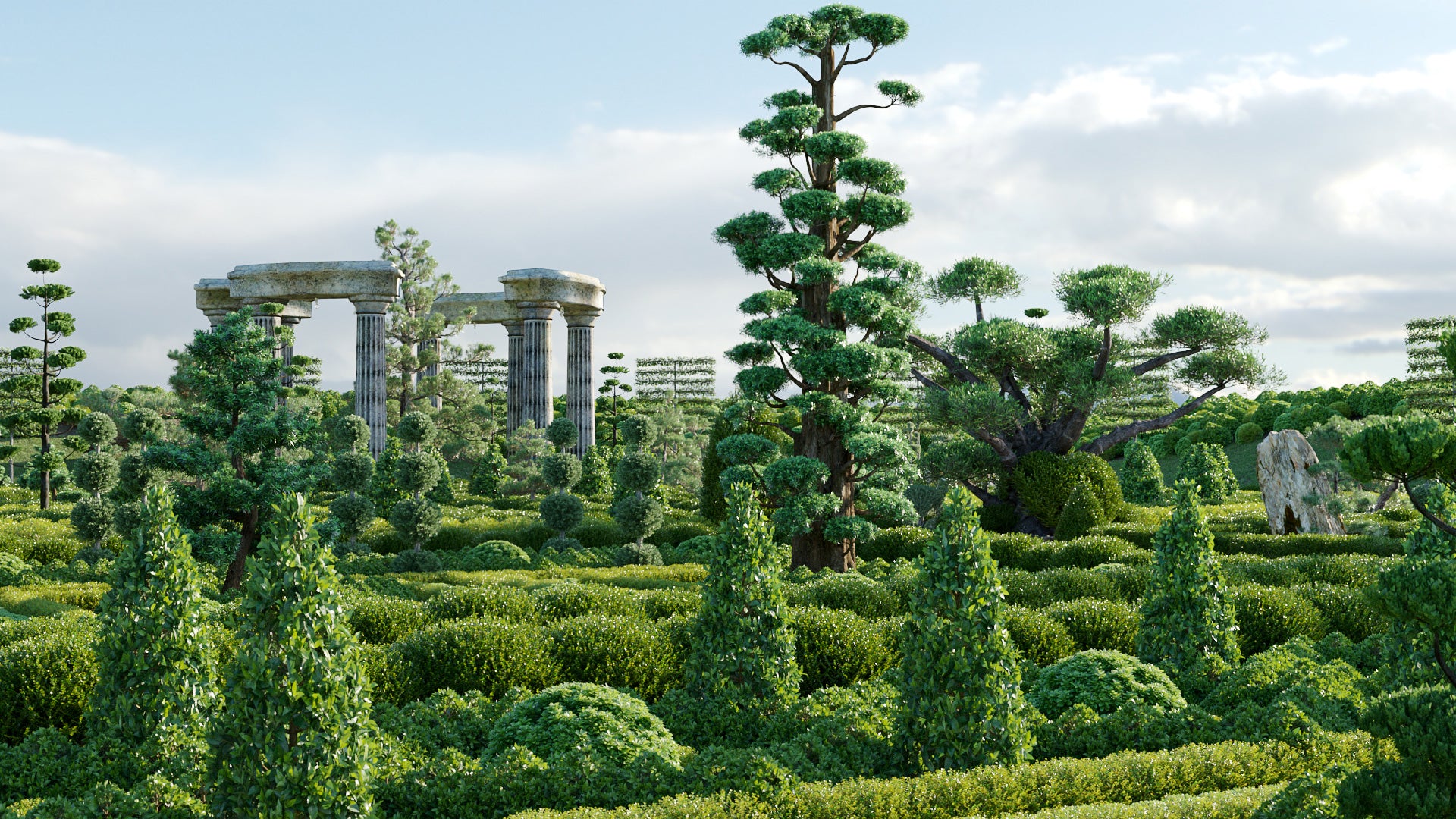 Bundle 57 - Ornamental Plants & Hedge 02 (3D Model)