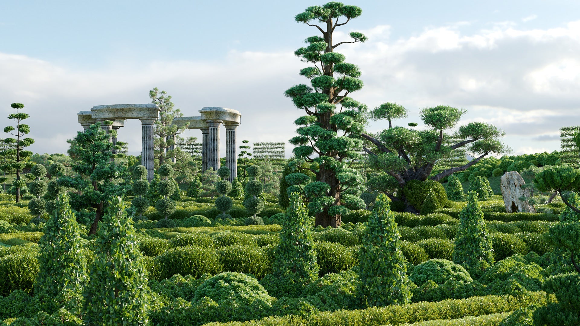 Bundle 57 - Ornamental Plants & Hedge 02 (3D Model) GrowFX