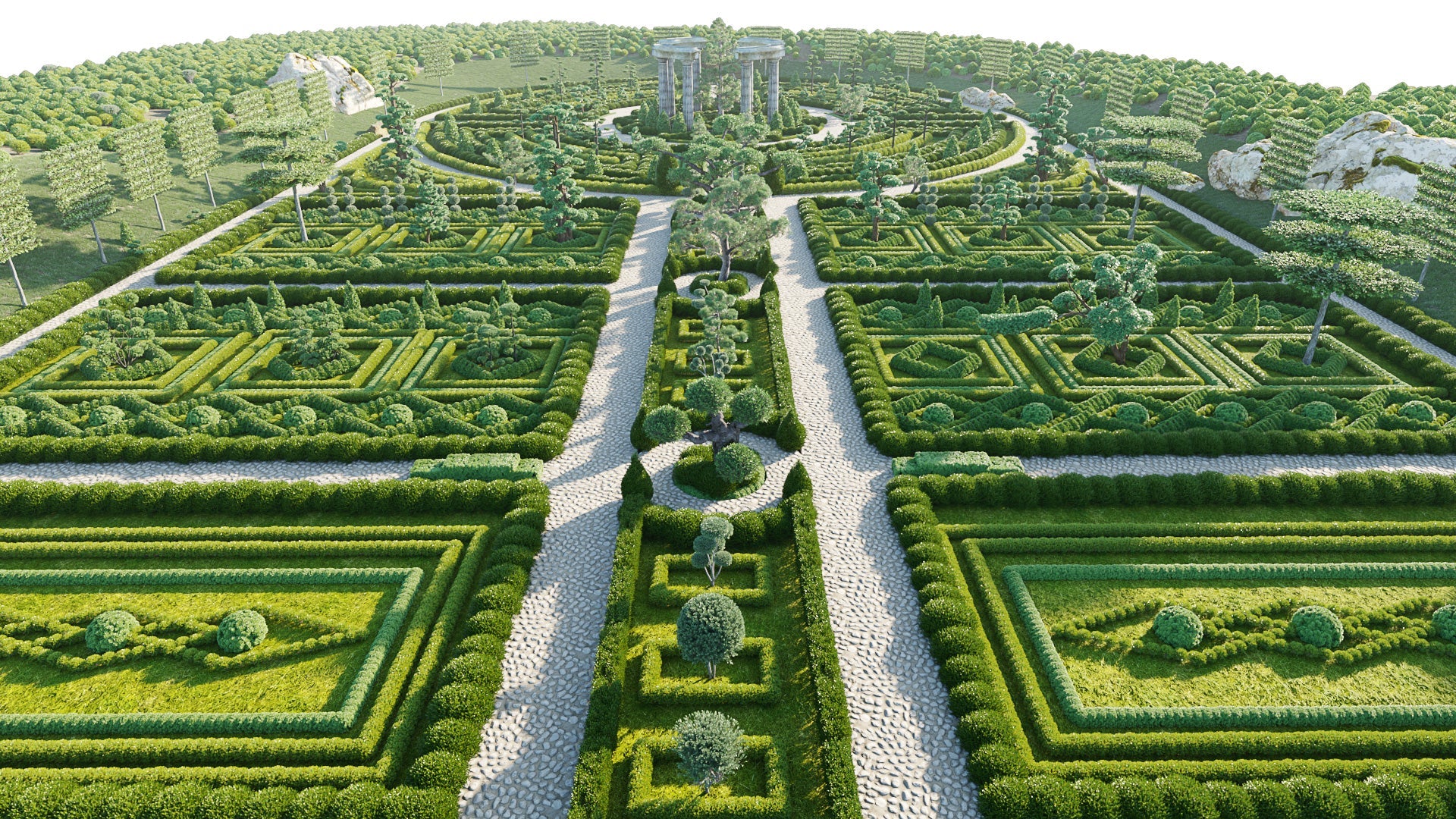 Bundle 57 - Ornamental Plants & Hedge 02 (3D Model) GrowFX