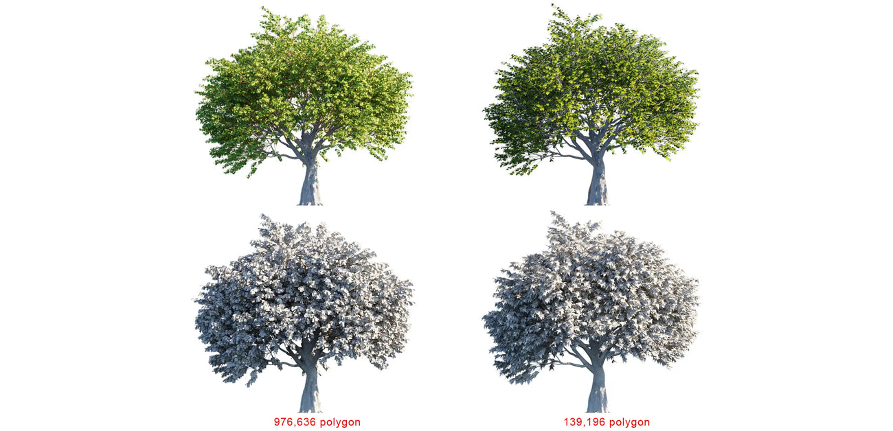 Comparision between high poly and low poly models