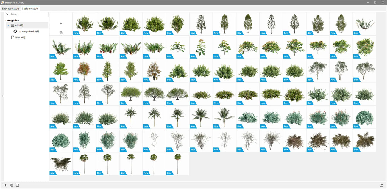 Enscape Asset Library importable